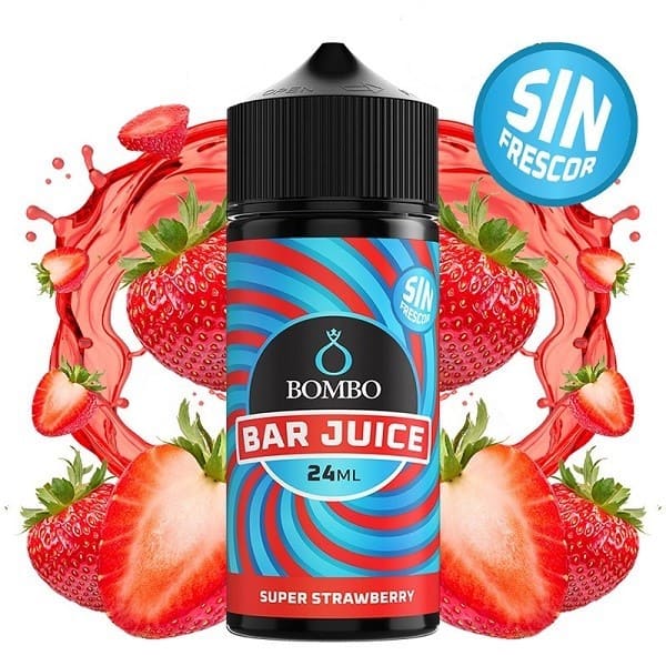 AROMA SUPER STRAWBERRY SIN ICE 24ML LONGFILL – BOMBO BAR JUICE