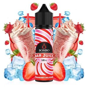 AROMA STRAWBERRY MILKSHAKE ICE 12ML LONGFILL – BOMBO BAR JUICE