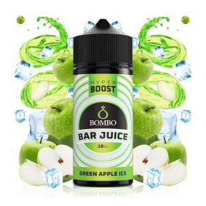 AROMA GREEN APPLE ICE 10ML/120 LONGFILL - BOMBO BAR JUICE HYPER BOOST